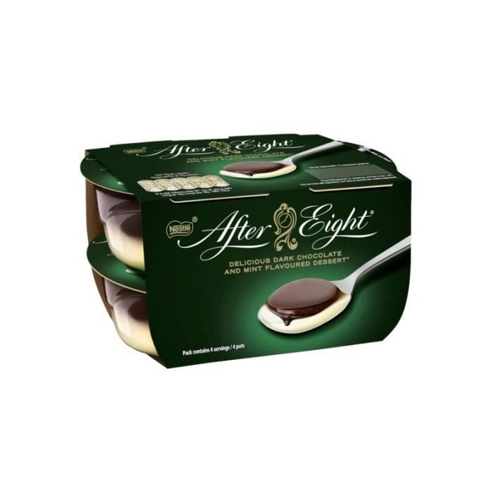 After Eight crème dessert chocolat noir aromatisé menthe 4x70g - Achat ...