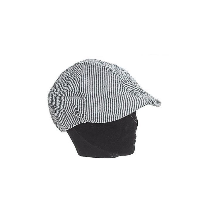 Casquette rayures Mixte - forme bec de canard à… - Achat ...