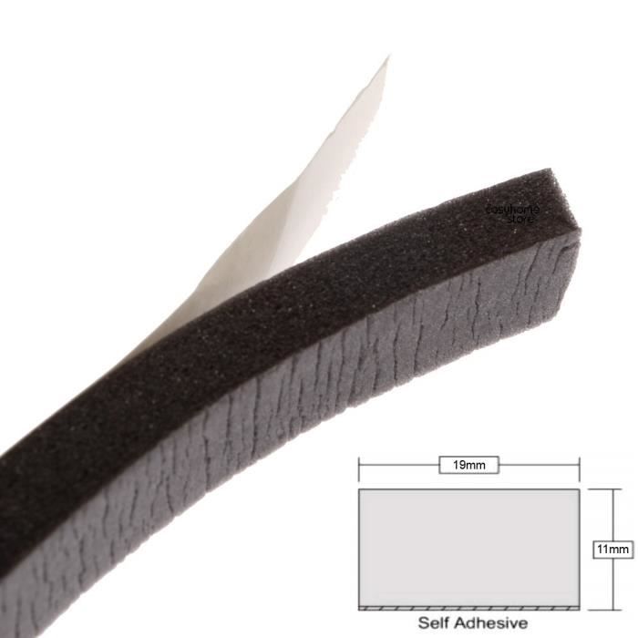 Bande De Caoutchouc Autocollante SBR - Largeur 10 Mm, Épaisseur 1 Mm, Longueur 180 Cm - Noire, Résistante - Pour Bricolage, Isolation, Protection