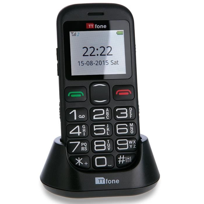 TTfone Jupiter 2 Big Button Easy Senior Sim Free Mobile Phone Emergency Button and Dock Charger