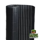 CLOTURE - GRILLAGE Canisse PVC - Noir - Double Face 1m x 3m