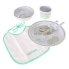 COUVERTS BEBE BEABA Coffret cadeau mélaminé Bébé d'amour Bleu