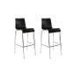  Lot de 2 tabourets de bar FOREST Bois Noir