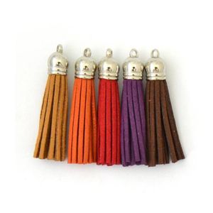MLLE TOGA Lot de 3 pompons suédine 3,6 cm - automne