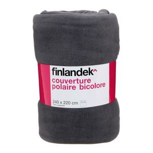 TOUT SIMPLEMENT Couverture polyester - Souris / ecru