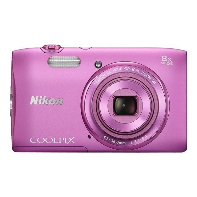 NIKON S3600 APPAREIL PHOTO NUM&Eacute;RIQUE COMPACT 20.1 MPIX ZOOM 8 X ROSE