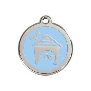 Médaille à personnaliser pour chien Red Dingo bleu clair motif Niche