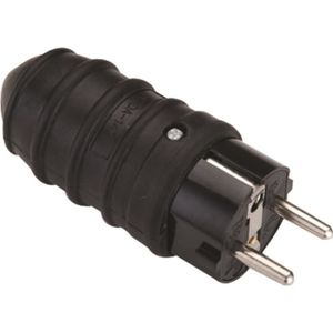 VOLTMAN Fiche mâle 2P+T - Caoutchouc