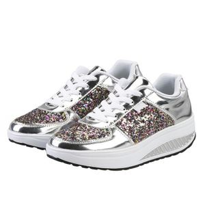 basket noir paillette femme