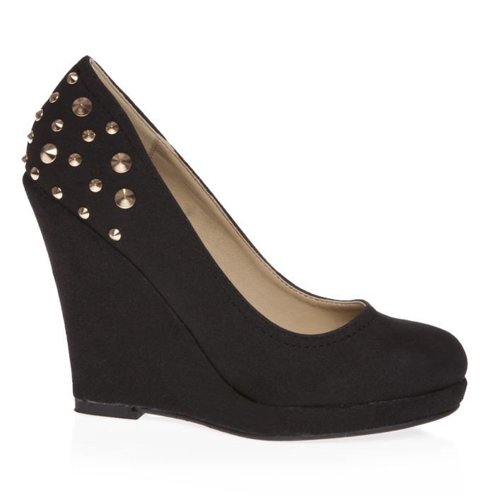 escarpin noir clouté