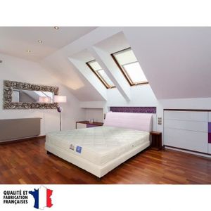 BENOIST Matelas CONFORT 180x200 cm - Ressorts et mousse - Tr?s ferme - 286 ressorts biconiques, 25kg/m3 - 2 personnes