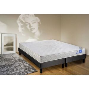 BENOIST BELLE LITERIE Ensemble matelas + sommier 180x200cm 21cm 100% latex ferme 75kg/m?