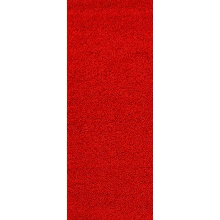 TAPIS de couloir Shaggy Rouge 60x180 cm 40 mm Achat / Vente tapis de