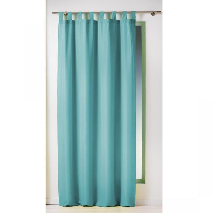 Rideau passants 140x260 ESSENTIEL turquoise Achat / Vente rideau 100