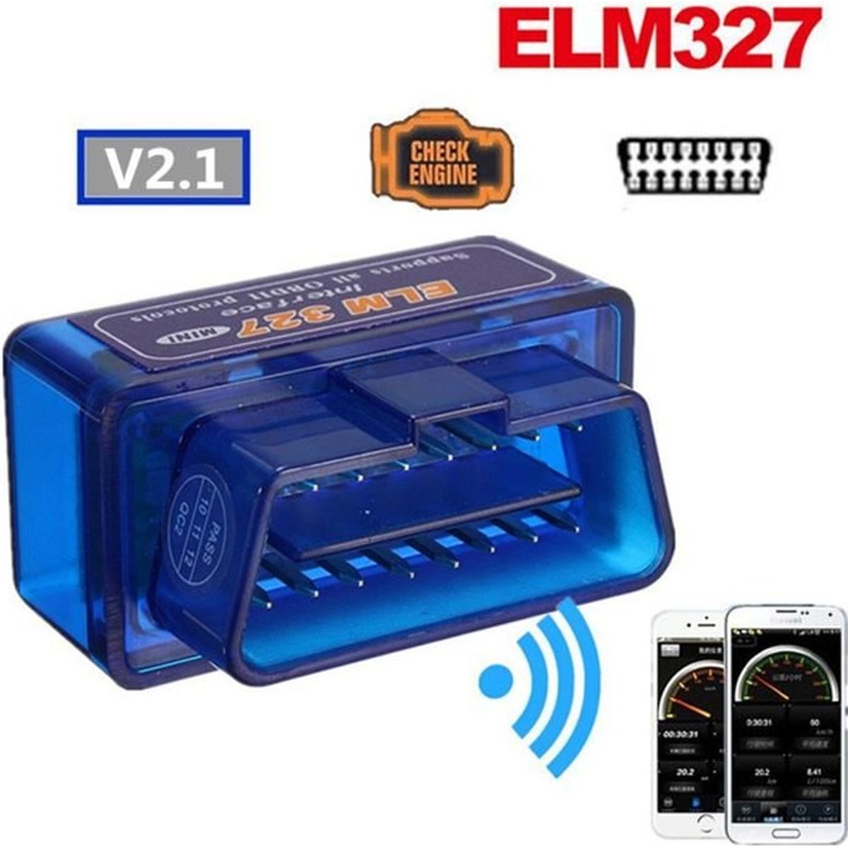 Mini ELM327 V1.5 Bluetooth OBD 2 II Voiture Interface de Diagnostique ...