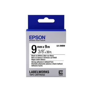 EPSON Adhésif Fort LK-3WBW - Noir s / blanc