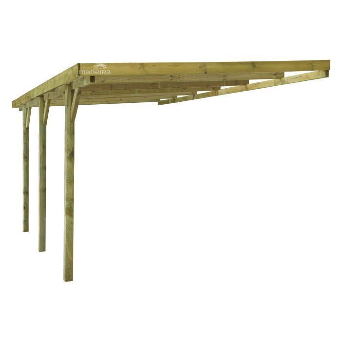 Carport Adossable en Bois YUKON 524 x 300cm / 1… Achat / Vente