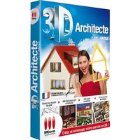 LOGICIEL BUREAUTIQUE Logiciel PC MICRO APPLICATION 3D Architecte F LOGICIEL BUREAUTIQUE Logiciel PC MICRO APPLICATION 3D Architecte F