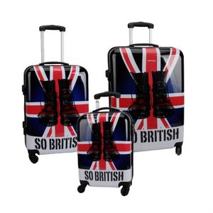 SET DE VALISES DAVID JONES 3 valises trolley 4 roues SO BRITISH
