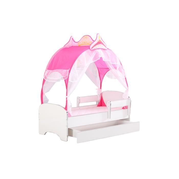 Tente de lit princesse Rose avec voilage blanc Achat