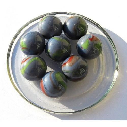 30 Billes En Verre Rouge Irisées - Diamètre 14 Mm - Pour Collection Ou Jeux D'enfants