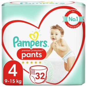 Pampers Premium Active Fit Pants Taille 4 8-14 kg - 32 Couches-Culottes