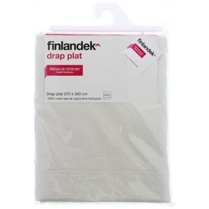 TOUT SIMPLEMENT Drap plat Percale - 270x300 cm - Ecru