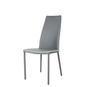 CHAISE Lot de 2 chaises KELLY gris blanches CHAISE Lot de 2 chaises KELLY gris blanches