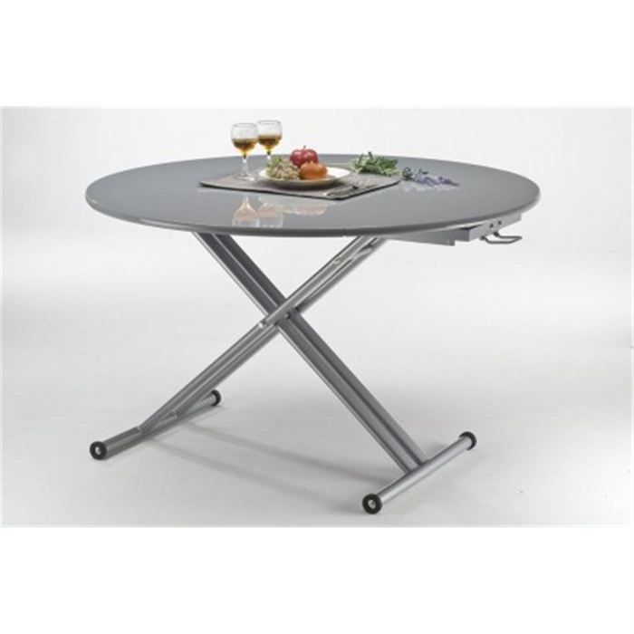 table relevable ronde bois