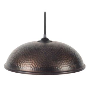 JAIPUR Lustre - suspension martelée ouvert, bi-couleur diam?tre 31 cm, noir, cuivre et balnc