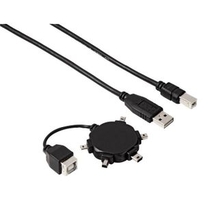 HAMA Kit de connexion mini USB 2.0 - 0,50m - Noir