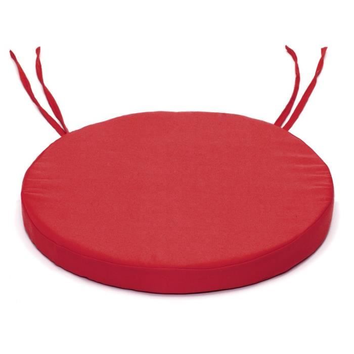 galette chaise ronde rouge