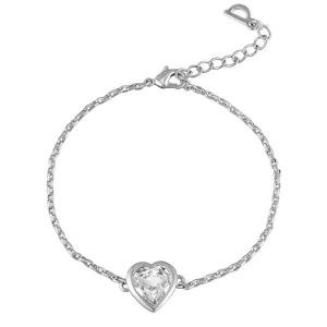 BRACELET , GOURMETTE Bracelet Coeur en Cristal Swarovski Elements Blanc