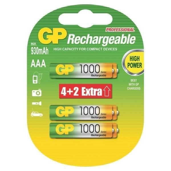 PILES RECHARGEABLES GP X6 AAA Achat / Vente piles PILES