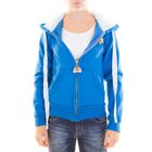 SWEATSHIRT HEAVY HOODY FOURRURE FILLE LONDON Bleu électrique
