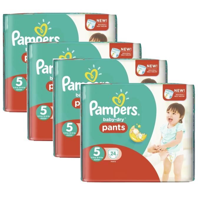 Pampers Baby Dry Pants Taille 5 Junior 1218kg Sparpack 96 Couches