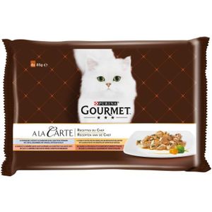 GOURMET Pâtée Pour Chat A La Carte Poisson 4x85g