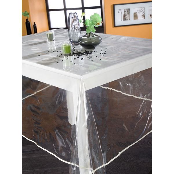 nappe transparente pour table ronde