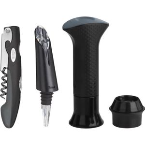 TRUDEAU Coffret ? vin 4 pi?ces 5060190 noir