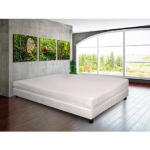 BENOIST BELLE LITERIE Ensemble matelas + sommier 90x190cm 15cm mousse HR ferme 35kg/m?