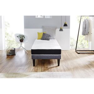 DORMIPURMEMO V850 Matelas 90 x 190 cm - Mousse polyuréthane et mémoire de forme - Equilibré - 30 kg/m3 et 50 kg/m3 - 1 personne