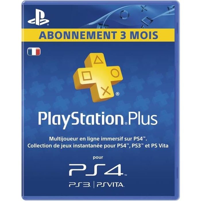 Abonnement Playstation Plus 3 Mois PS VitaPS3PS4 Achat / Vente abonnement PLAYSTATION PLUS