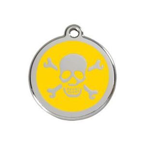 Médaille à personnaliser pour chien Red Dingo jaune motif Tête de