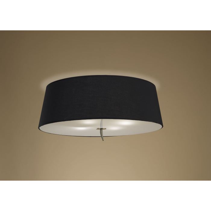 Plafonnier Ninette chrome et noir 4L design mantra Plafonnier