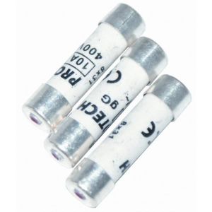 VOLTMAN Pack 3 Fusibles avec voyant de fusion 8,5 x 31,5 mm - 10 A - 230 V
