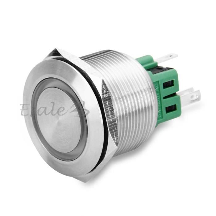 Bouton Poussoir Interrupteur Électrique 12V 25mm LED pour Voiture Automobile Achat / Vente