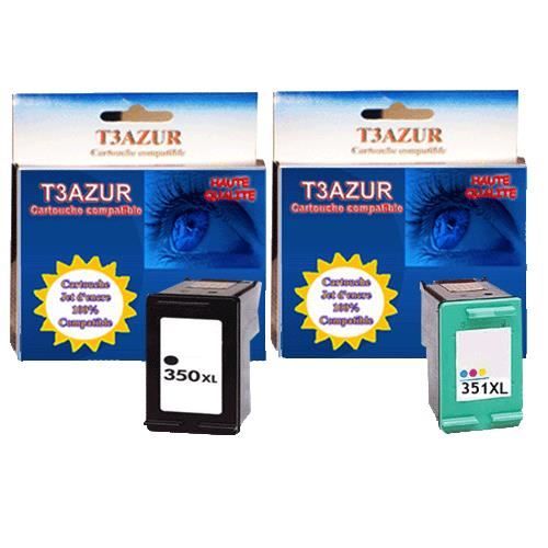 1+1 cartouches compatibles HP 350 / 351 XL - Achat / Vente 1+1 cartouches compatibles HP 350 / 351 XL - Achat / Vente
