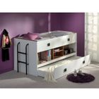 LIT COMBINE - LIT MEZZANINE STAN Lit combiné 90x200 et 90x190 Merano/Blanc
