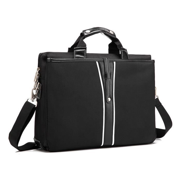 Noir 15,6 pouces Slim Laptop Messenger Bag Sac à bandoulière Carry