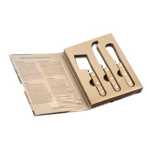 PRADEL EXCELLENCE Service ? fromage 3 pi?ces L2196 8-10,5-3x3,8cm beige